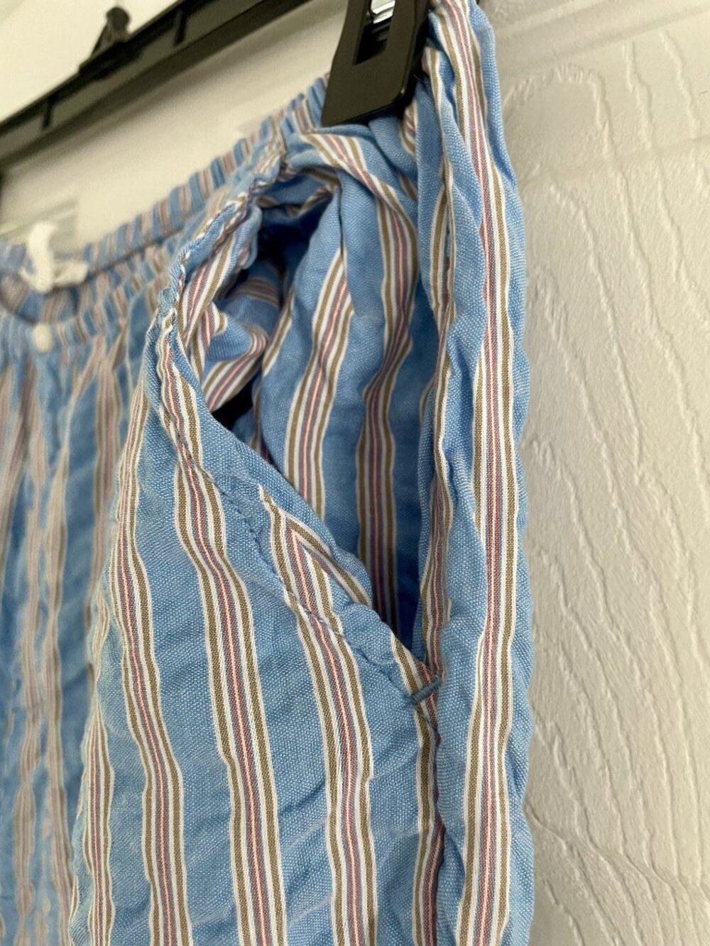 aerie Blue and White Striped Pajama Set - Picture 7 of 9